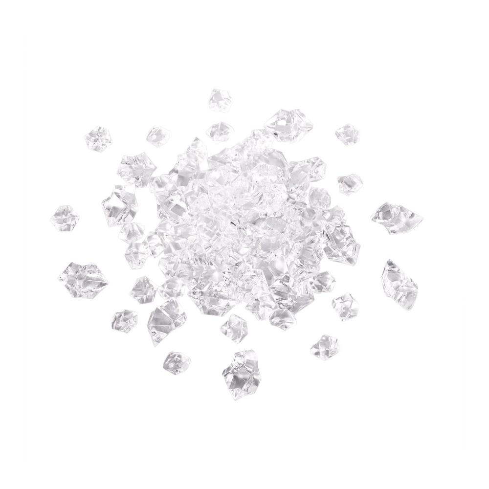 Schimmernde Eleganz 250 klare Acryl-Eiswürfel & zerkleinerte Kristallgranulate – Deko-Diamanten für stilvolle Heimdekoration Vasenfüller & mehr