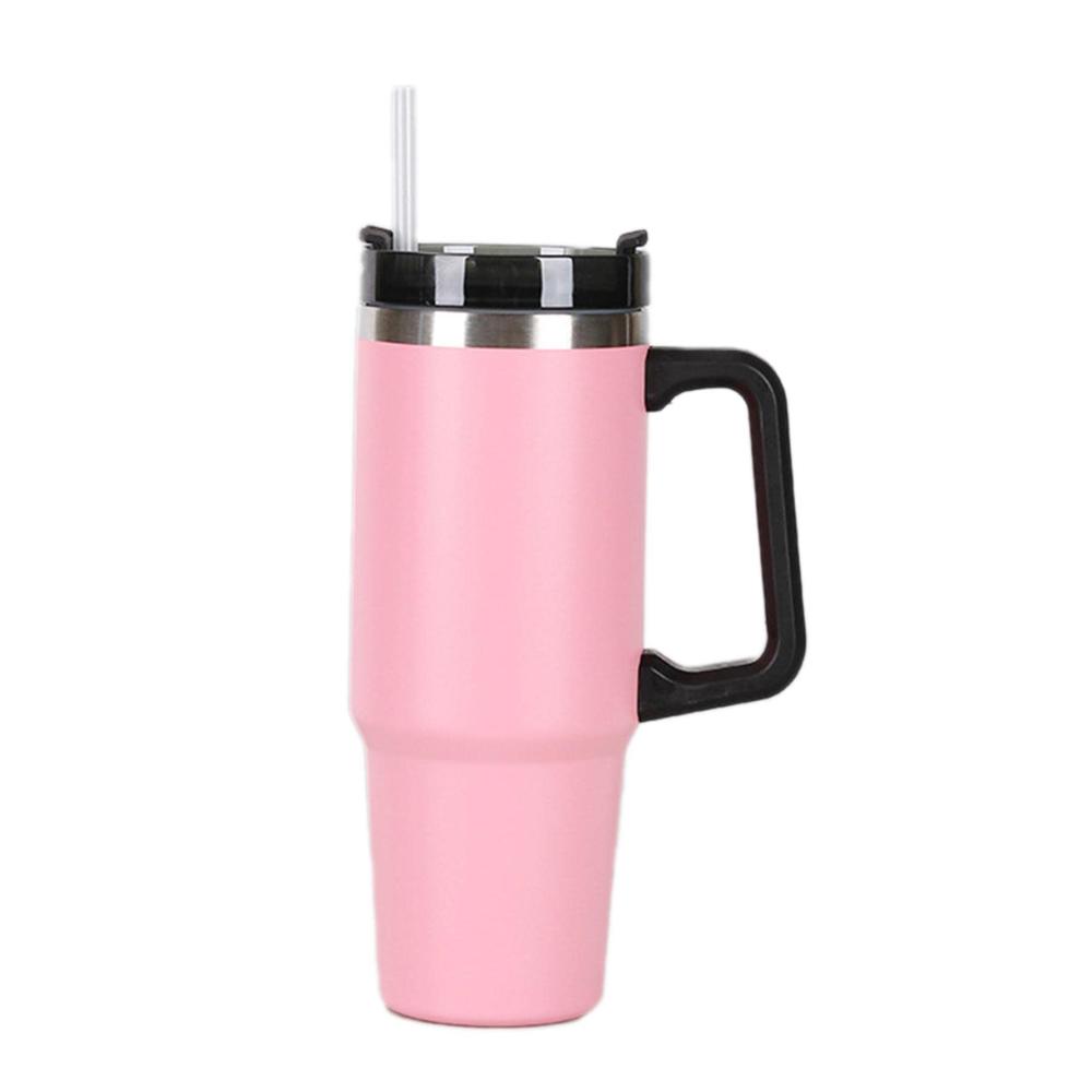 Genießen Sie Ihre Getränke unterwegs! Edelstahlbecher mit Deckel und Strohhalm - Thermobecher für Outdoor-Aktivitäten - Wiederverwendbar und isoliert - 30oz/900ml Kapazität - Perfekt für unterwegs