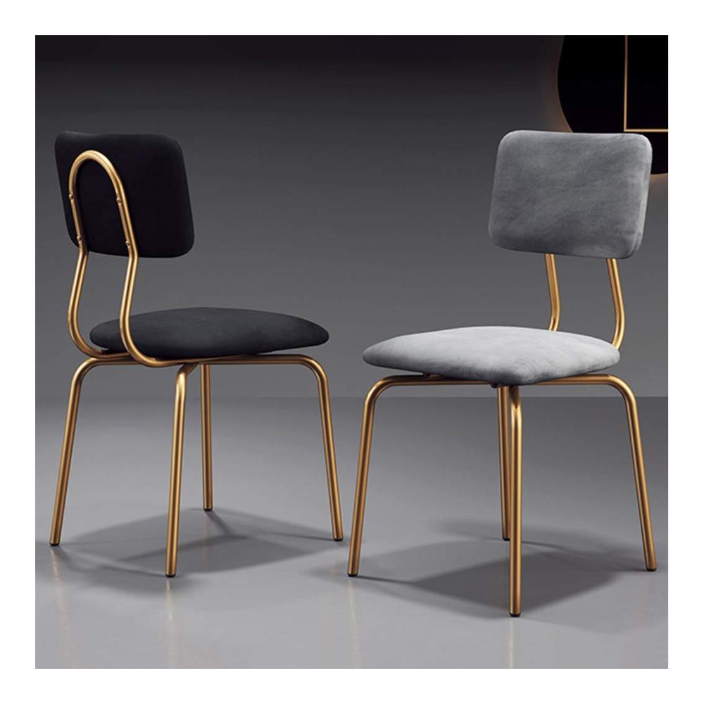 Bequemer Stapelbarer Esszimmerstuhl mit Rückenlehne für Zuhause Küche Wohnzimmer & Kneipe - Modernes Design - In Grau - Bis zu 1996 kg belastbar