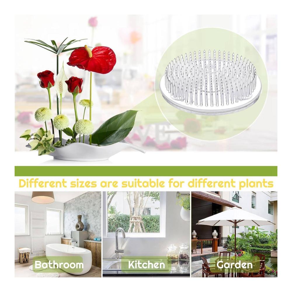 Blumen-Igel Kunststoff-Nadelhalter für Blumenarrangements - 4er Set für Japanische Dekorationen & Feste - Transparent & Langlebig! Ideal für Floristen & Hobbygärtner
