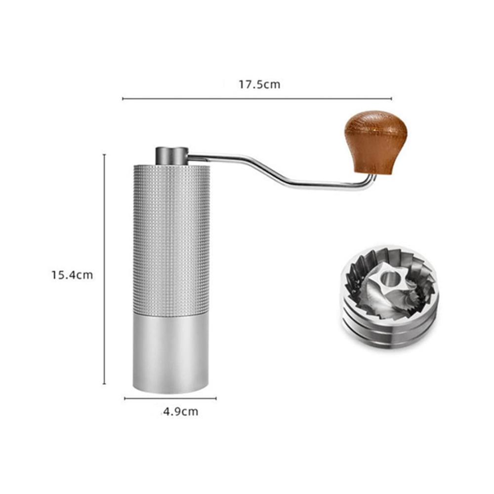 Kaffeegenuss pur Hand-Kaffeemühle mit verstellbarem Stahlkern für feinste Aromen | Tragbares Hand-Espresso-Mühlenwerkzeug für die Küche