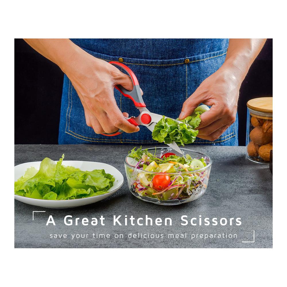 Premium Küchenschere Set – 2 Multifunktionale Scheren für Fleisch Gemüse & mehr | Hochwertige Kochhelfer & Küchenzubehör