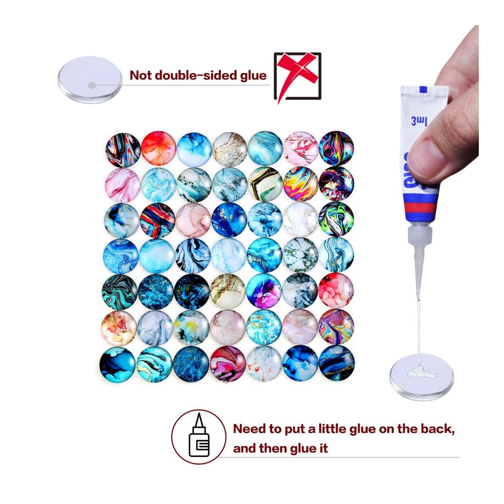 Mosaikfliesen 100 Stück Glas Cabochons - Halbrunde Kuppeln für Kunsthandwerk und Schmuckherstellung - 25mm Durchmesser - Dekorative Granulate in vielfältigen