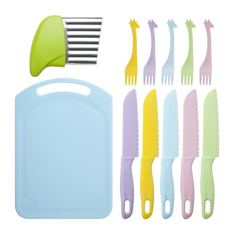 5 Light Colors With Board & Forks