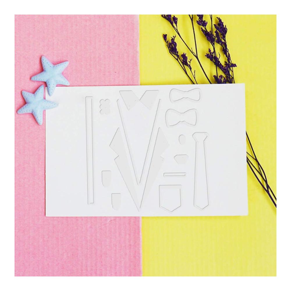 Stanzbögen-Set für DIY Scrapbooking Everpertuk Silikonstempel Metallschneidschablonen & Stanzschablonen – Ideal für Vatertagsgeschenke und Scrapbooking-Dekoration