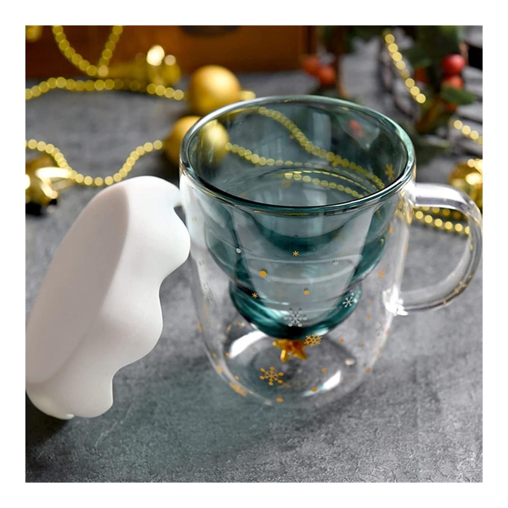 Entdecken Sie den Genuss Doppelwandige Espresso- & Mokkatassen Set | Isolierglasbecher mit Griff für Latté Americano Cappuccino Tee | Perfekt für Büro und Zuhause | Elegantes Design | Ideales Weihnachtsgeschenk für Frauen und Kinder | 250 ml Kapazität