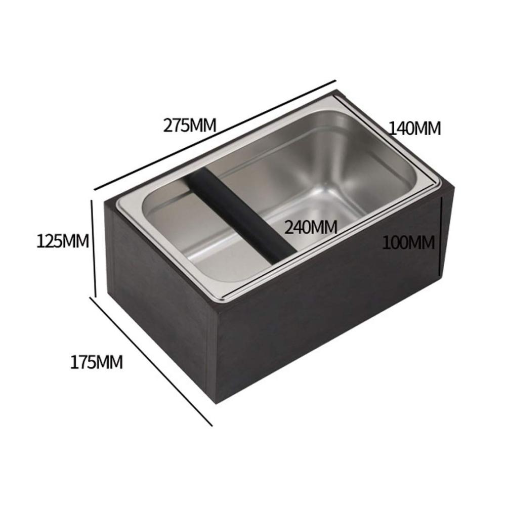 Hochwertiger 3L Edelstahl Tamper Knock Box Klopfbehälter - Robuster Kaffeesatzbehälter mit Griff für Siebträger - Praktischer Abfallbehälter für Kaffeeliebhaber - Ideal für Espresso und mehr