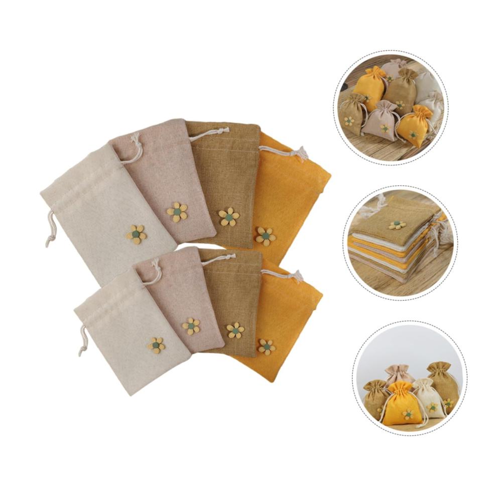 Entdecken Sie die Magie der Sinne 8er Set Duftsäckchen mit Kordelzug für die Garderobe - Nachfüllbares Lavendelsäckchen Gewürze Sachet-Behälter leere Tasche für individuellen Duftzauber - Lavendelsack Pulver Stoff - Klein und einfach betörend