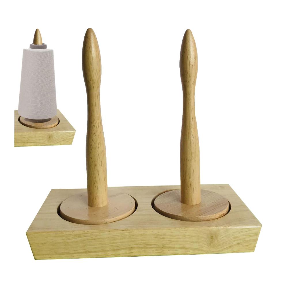 Nähzubehör Holzgarn-Aufbewahrungsstab mit Stickgarnspule und Häkelnadel für DIY Handwerk | Praktisches Webwerkzeug für Pullover Schals & Wandtepp