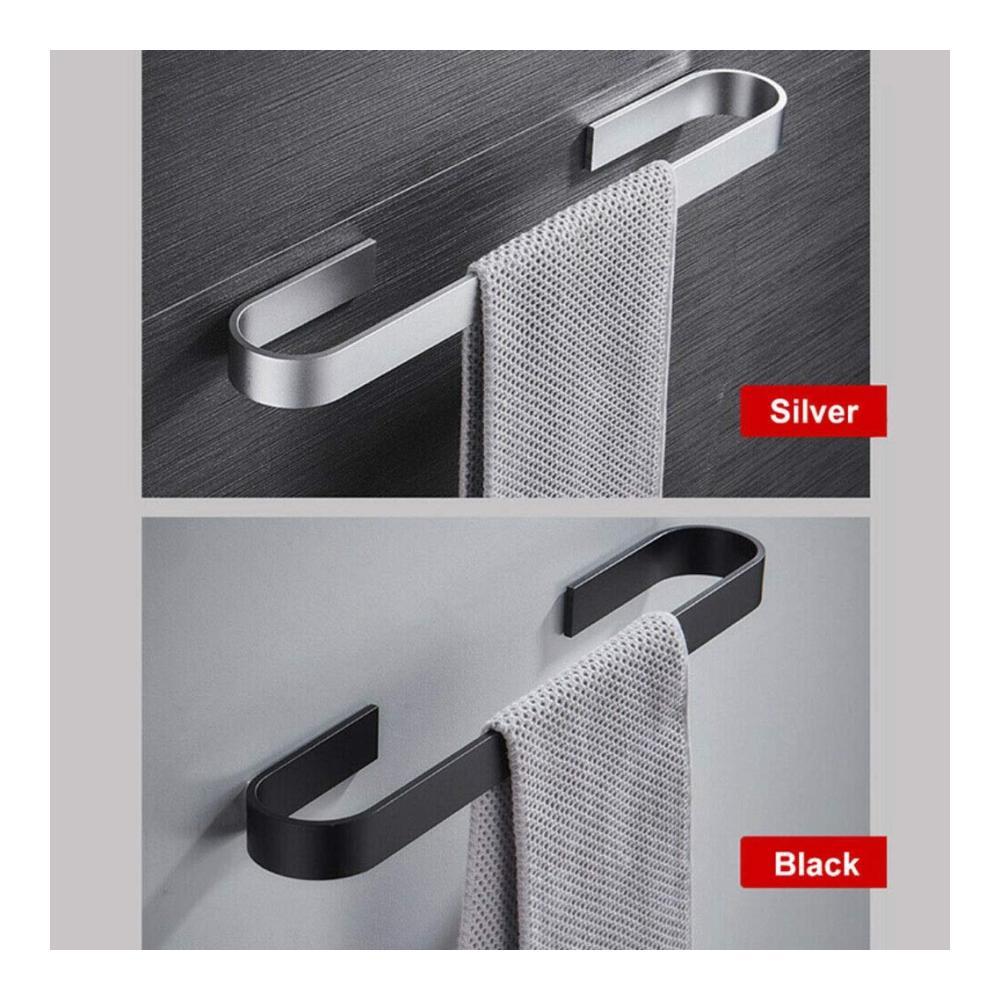 Organisieren Sie Ihre Küche stilvoll! Geschirrtuchhalter aus Edelstahl - Praktischer Handtuchhalter & Rack für Badezimmer - Platzsparender Wandbehang in Schwarz/Silber - Moderner Organizer für Küche - Lagerregal in eleganter Argento-Far