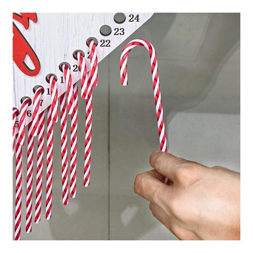 Dekorativer Adventskalender Holz Weihnachtsmann Xmas Countdown Kinder Geschenke Hängende Dekoration - Weihnachtszauber für Zuhause