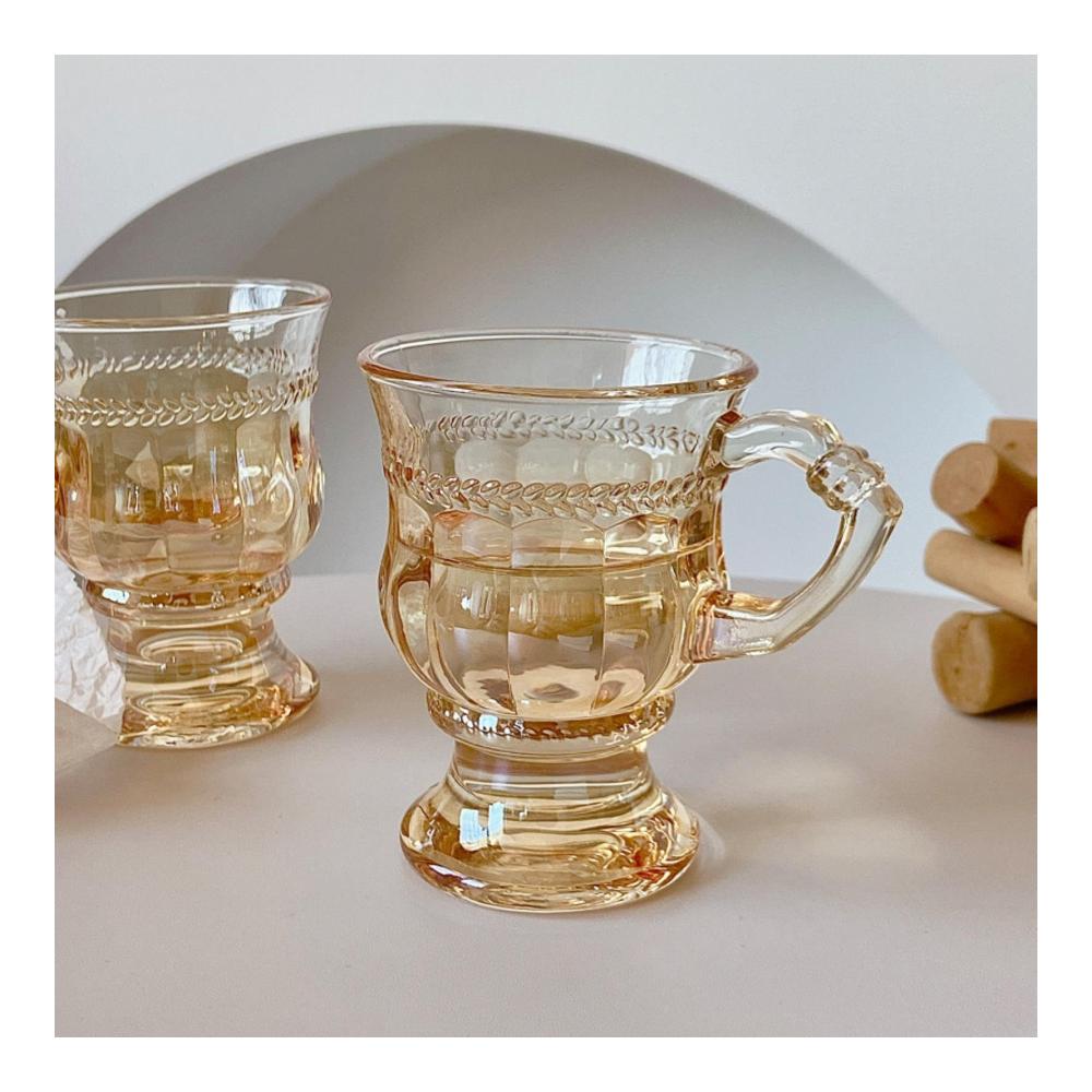 6 Stück Rotweingläser 300 ml Kristallglas Vintage Weingläser - Klassische Eleganz für besondere Anlässe - Handgefertigte Qualität - Ideal für Weinliebhaber und Geschenke