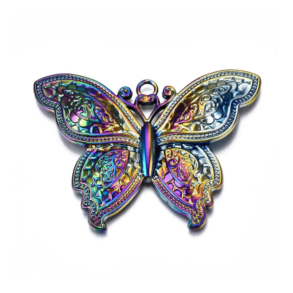 Bunte Schmetterling Legierung Charms Anhänger - 10er Set | Regenbogen Metall Tier Anhänger für DIY Schmuck | Glanzvolle Accessoires für Armbänder & Halsketten