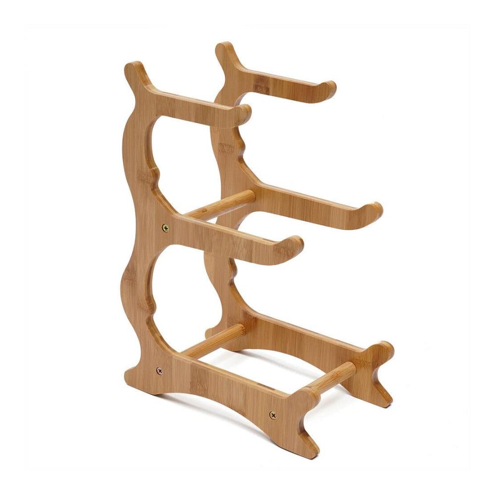 Hochwertige Obstschalen Etagere aus Keramik | 3-stöckiger Porzellan Obstteller auf Bambusholz-Ständer | Attraktiver Frucht Snack Tortenständer | Praktischer Obstkorb Stand Inhaber (weiß
