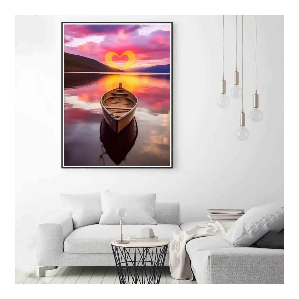5D Diamantmalerei Bausätze - DIY Rosa Herzen - Vollbohrer - Kristall Diamant Stickerei - Kunsthandwerk - Wanddekoration für Zuhause und Büro - 30x40cm