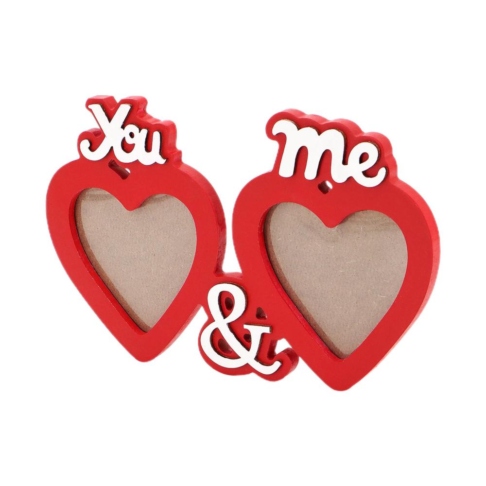 Eleganter Bilderrahmen aus Holz für romantische Erinnerungen | Perfektes Valentinstagsgeschenk | Minimalistischer Herz-Fotorahmen für Eingangshalle Nachttisch und Arbeitszimmer | Fotografie-Re