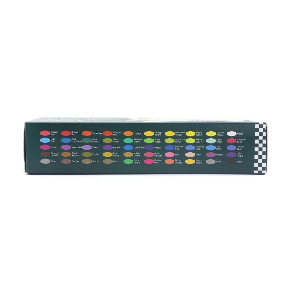 Aquarellfarben Set 50 brillante Farben in praktischer Box | Inklusive 4 fluoreszierende Wasserfarben Aquarellpapier Pinsel & mehr | Ideal für Künstler & Hobbyisten | Hochwertige Farben & Lacke