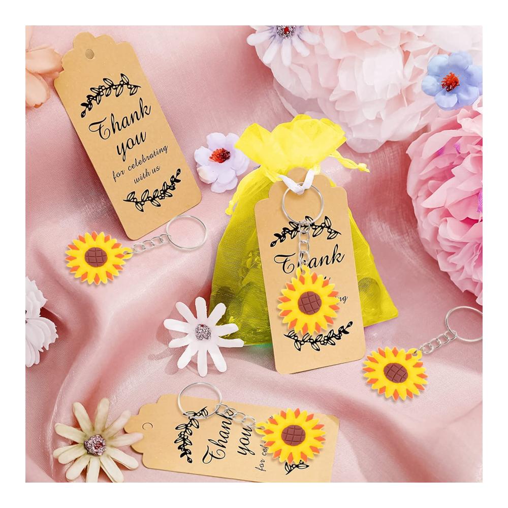 Entzückende Gastgeschenke 30 Sonnenblumen Schlüsselanhänger für Hochzeit Taufe & Sommerpartys - Charmante Glücksbringer & stilvolle Dekoaccessoires. Perfektes Geschenk für Geburtstage