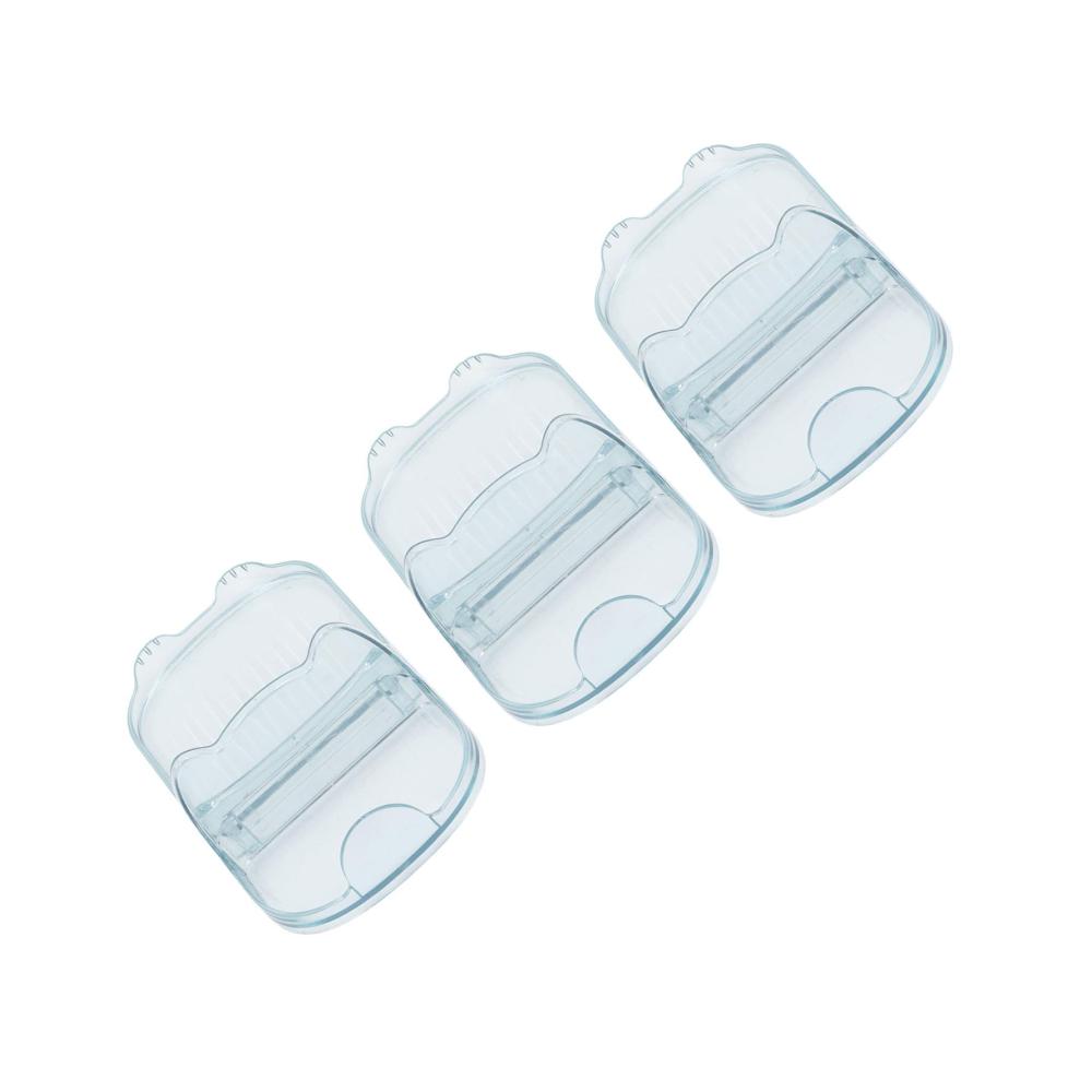 Organisieren Sie Ihre Küche mühelos! 3-teiliger Kunststoff-Desktop-Topfdeckelhalter für platzsparende Aufbewahrung. Abtropfbarer Topfdeckelständer für stressfreies Kochen
