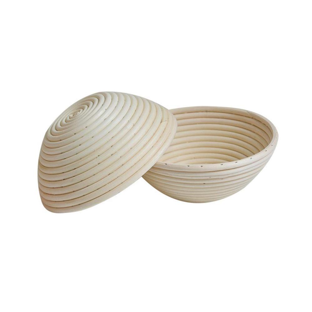Premium Gärkörbchen Oval ø 28 cm Banneton Proof Korb für Brot und Teig Backen inkl. Pinsel Einlage Brotgabel Teigspachtel & Brot-Lahme Besen - Backspaß garantiert