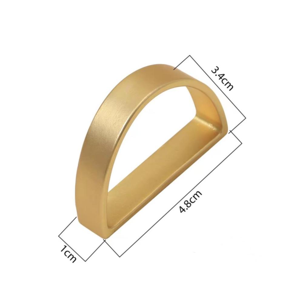 Elegante Metall Serviettenringe 5er Set - Perfekt für Hochzeiten Weihnachten Ostern Valentinstag & Geburtstagsfeiern Goldene Halbrunde Serviettenschnallen für Exquisite
