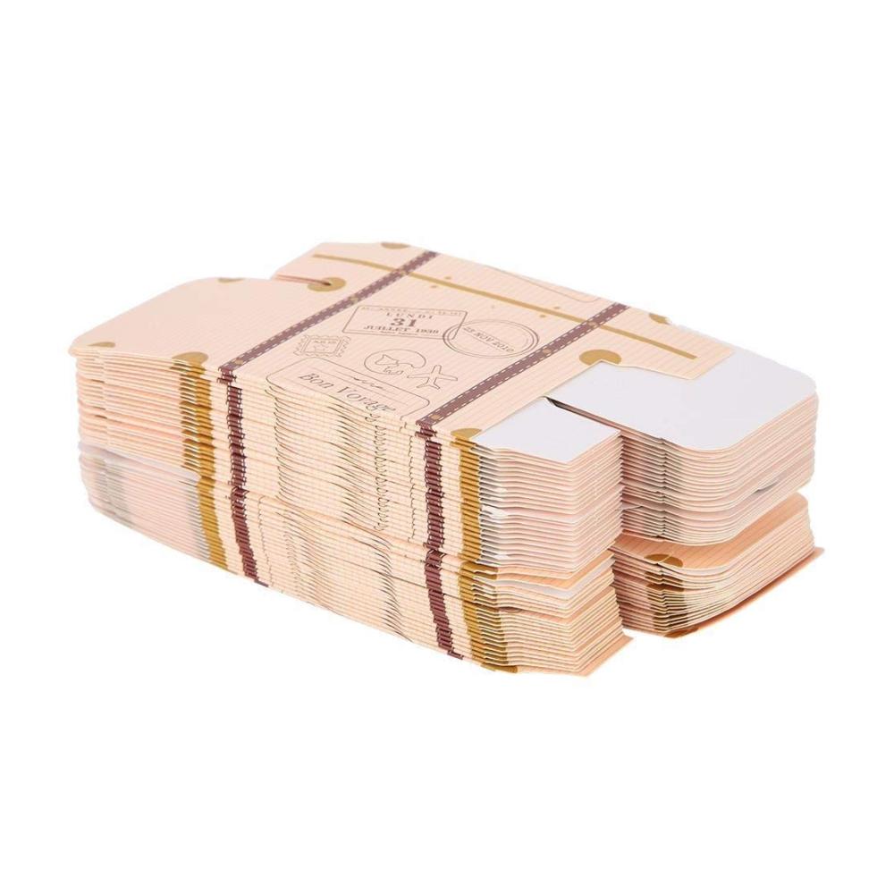Exquisite Hochzeitsdekoration 50 stilvolle Koffer-Favoritenschachteln für unvergessliche Zeremonien. Vintage Boxen als süße Geschenke perfekt für Reise-Themenpartys und Hochzeiten