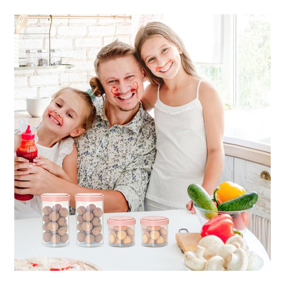 Entdecken Sie die ultimative Organisation Vorratsdosen-Set für Lebensmittel - 4 luftdichte Glasbehälter für die perfekte Speisekammer. Behalten Sie Müsli Nudeln Mehl und Zucker frisch mit stilvollen Deckeln. Maximale Frische minimales Chaos