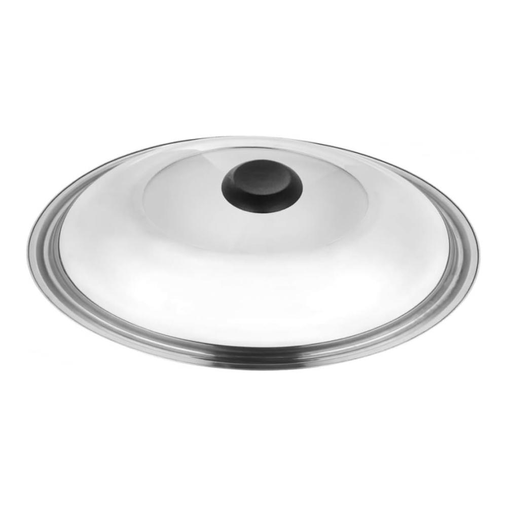 Edelstahl-Wok 44 cm mit multifunktionalem Kochdeckel | Hochwertige Wok-Pfannenabdeckung für Braten und Kochen | Sichtbarer Ersatzdeckel aus Edelstahl | Wok-Topf Zubehör
