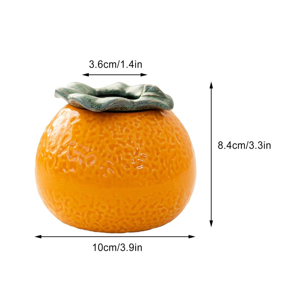 Dekorative Mini-Orangen-Vase - Lebensechte Keramik-Simulations-Obstvase für Blumen und Pflanzen - Niedliches Vasen-Design - Perfekt für Sukkulenten - Obst-Stil Dekoration - 10x8 4 cm