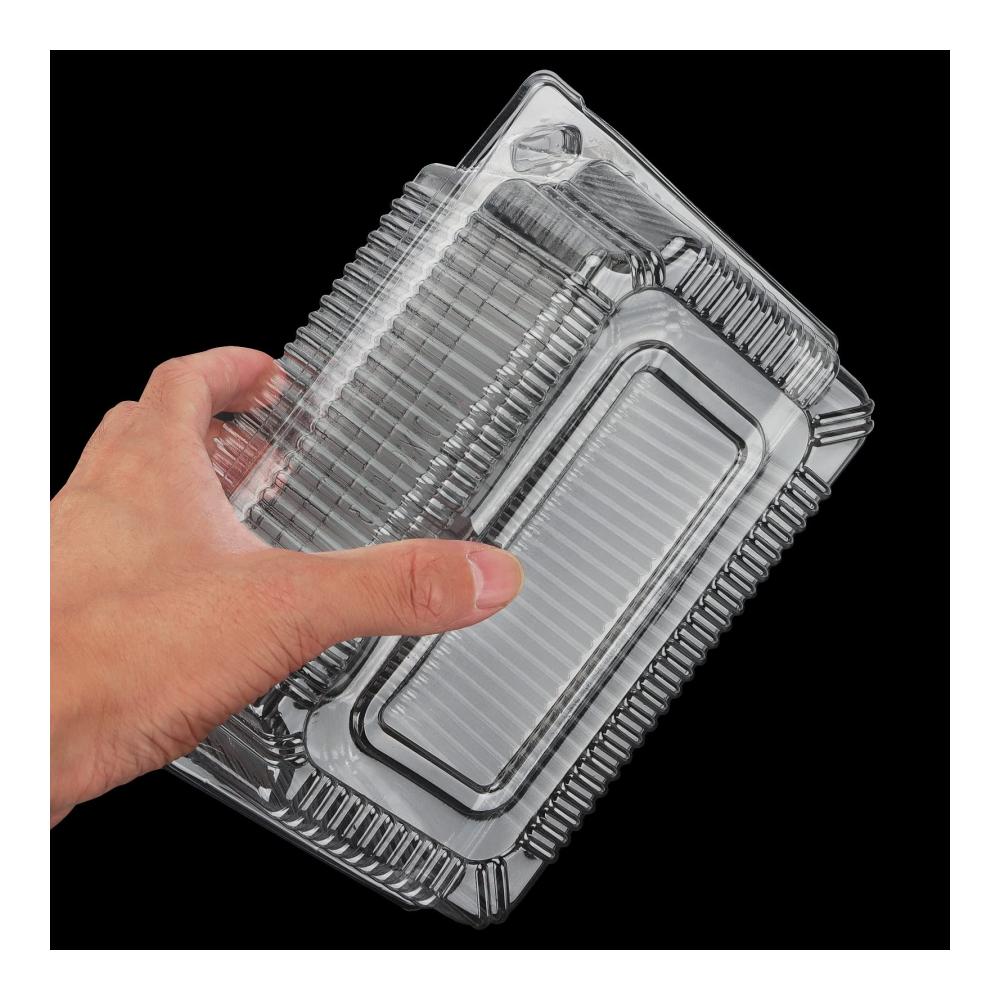 Aufbewahrung leicht gemacht Transparente Kuchenbehälter 18 cm für Kuchenportionen & Cupcakes – Quadratische Dessertboxen mit Deckel für frische Leckereien – Ideal für Salat und mehr