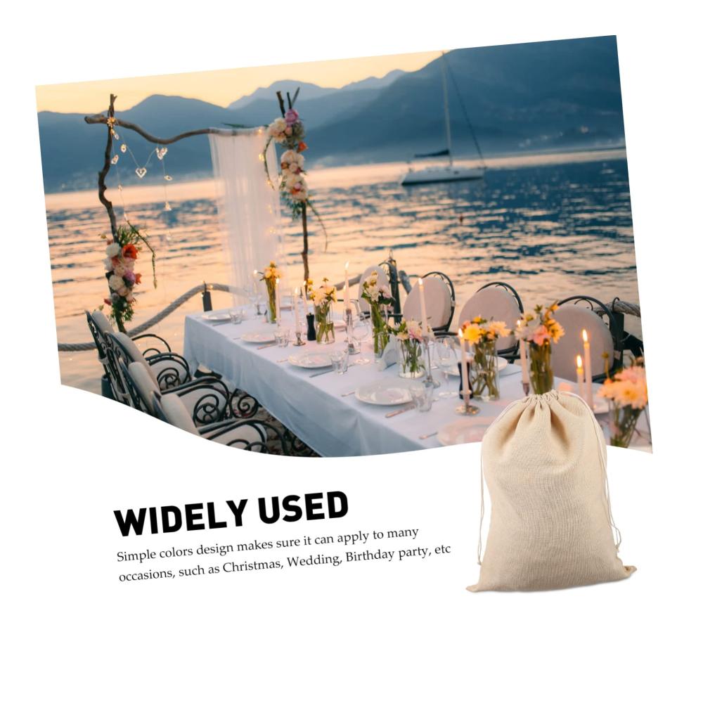 2St Wiederverwendbare Brotbeutel | Baumwolle Aufbewahrungssack mit Kordelzug | Obst & Lebensmittel Beutel | Eco-Friendly Geschenktüten | Weiß