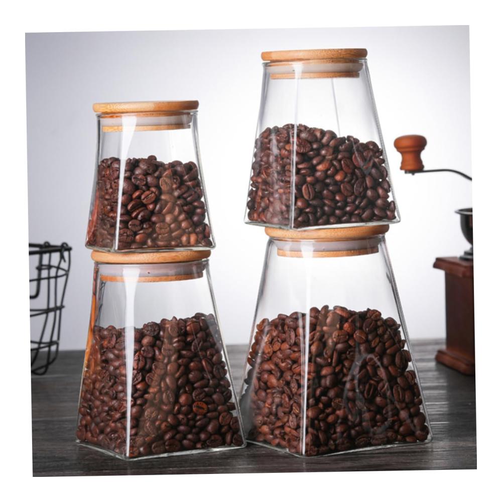3er Set Glas Vorratsdosen mit Deckel für die Küche - Kleine Glasbehälter zur Snack-Aufbewahrung - Süßigkeit Einmachglas - Versiegelte Dose für maximale Frische - Glasgefäße zur langfristigen Lagerung