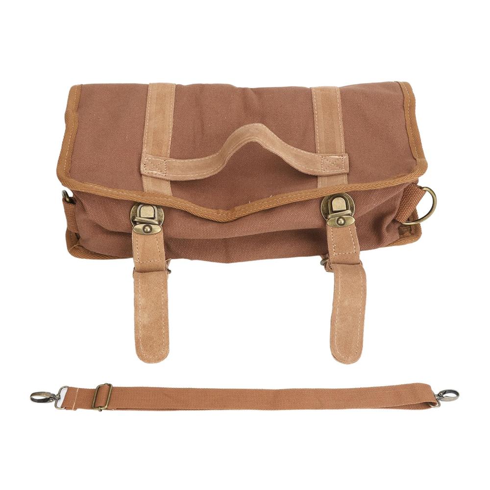 Cocktail-Sets und Barzubehör Große Canvas-Barkeeper-Werkzeugtasche für unterwegs – Tragbare Tasche mit verstellbarem Schultergurt für Cocktails Camping und Partys (Braun