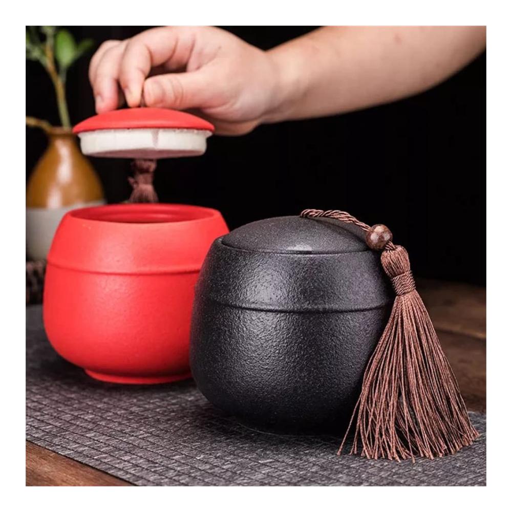 Exklusive Keramik-Gewürzgläser & Dressing-Spender - Praktischer Vorratstank für unterwegs versiegelt und tragbar - Ideal für Gewürze Kaffee Zuckerrohr - Stilvolle Dekoration in A-Farbe und Größe (wie auf dem Bild). Entdecken Sie die Perfektion in jedem Schluck