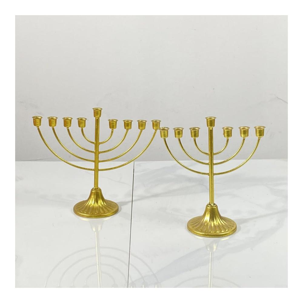 Eleganter Kerzenständer Menora für Chanukka-Feierlichkeiten – 7/9-armiger Menora-Kerzenhalter für festliche Dekoration – Traditioneller Menorah-Kerzenständer mit eleganten 7 Köpfen