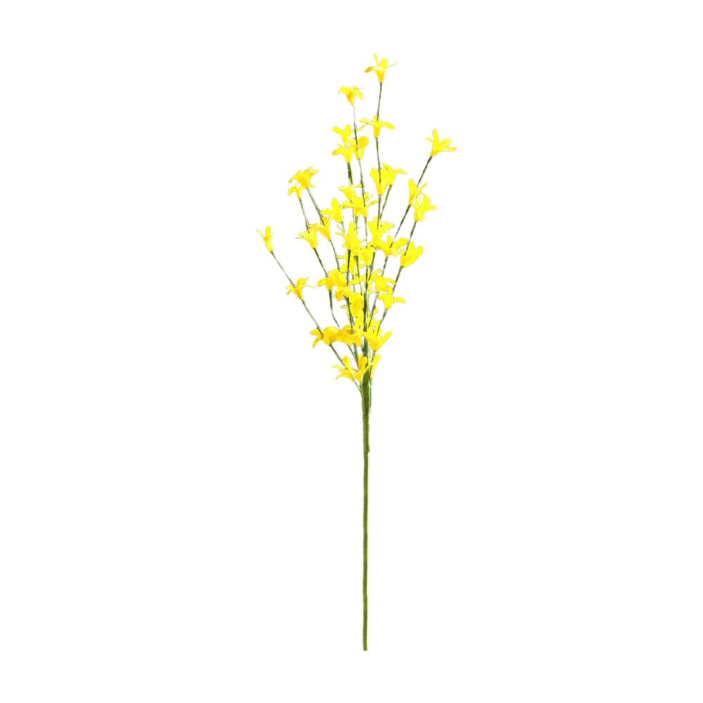 5 Stück Künstliche Gelbe Blumensträuße aus Seide | Langstielige Blumen für Vasen Tischdekorationen Hochzeiten Zuhause Büro Partys & Festivals