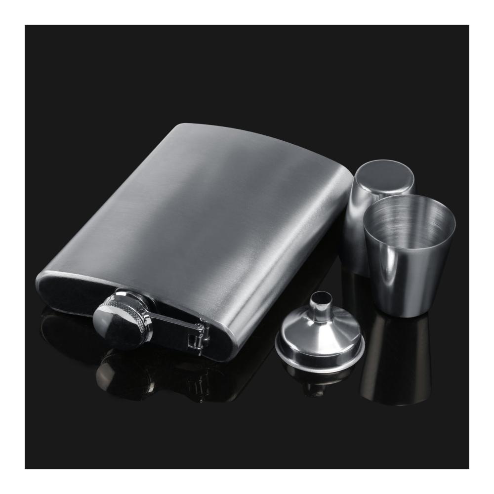 Entdecken Sie Stil und Genuss Premium Flachmann Set Edelstahl 8oz | Inkl. Trichter & 2 Becher | Kompakt und stilvoll verpackt | Perfektes Geschenk für Eleganzliebhaber | Unterstreichen Sie Ihren Stil mit diesem exquisiten Flach