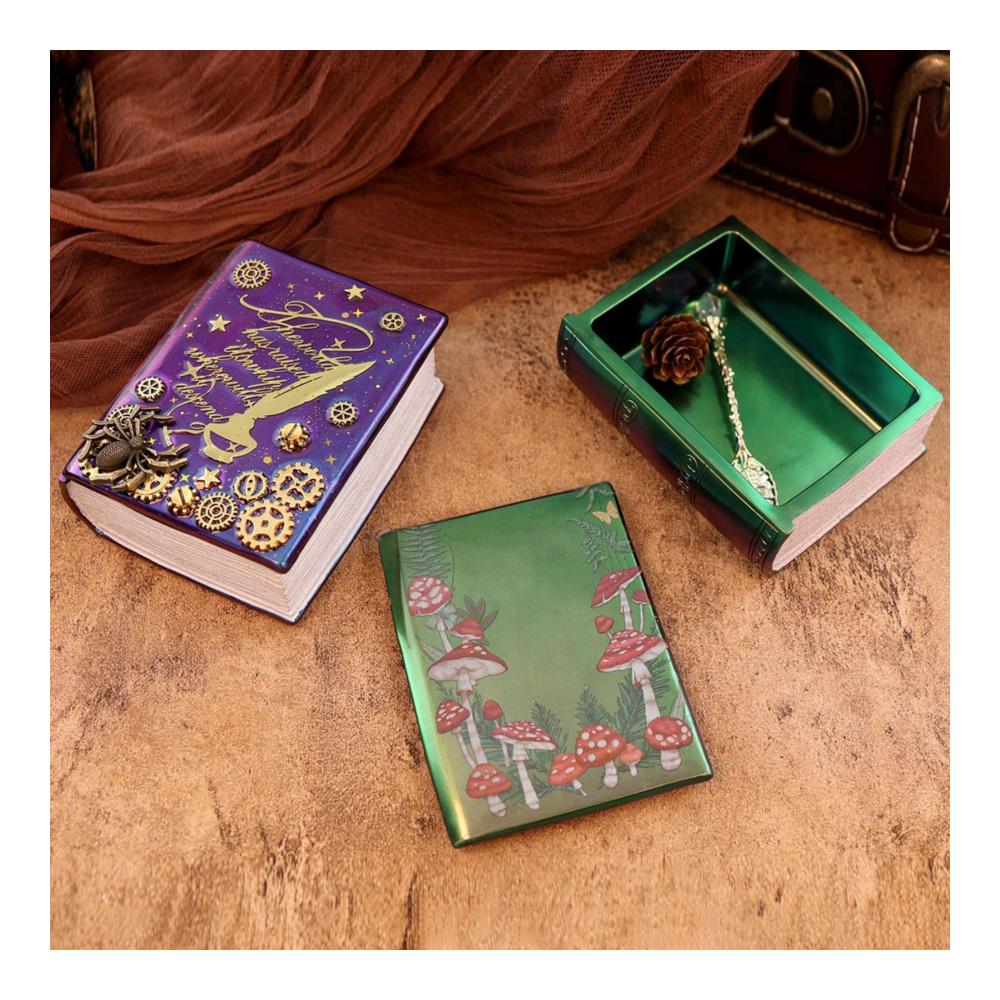 Erstellen Sie Ihre eigenen Kunstwerke mit Leichtigkeit! 2 Stück Silikonformen für Harzboxen | Silikonformen in Buchform mit Schiebedeckel-Design für Modellieren & Gießen von Harz Schmuck Tarot