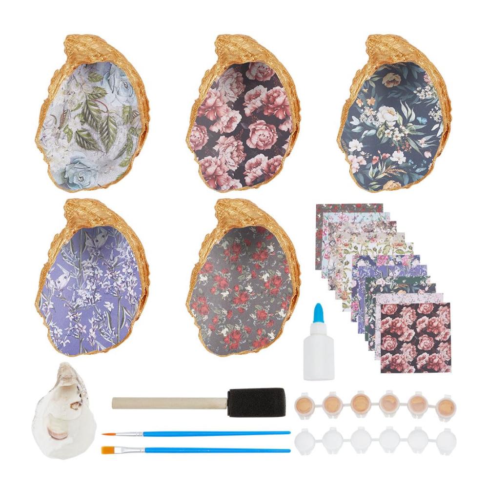 Entdecken Sie kreative Möglichkeiten mit unseren Schmuckherstellungs-Sets! DIY Bastelset für Erwachsene Muschelschalen-Schmucktablett Strandhaus-Dekoration und mehr