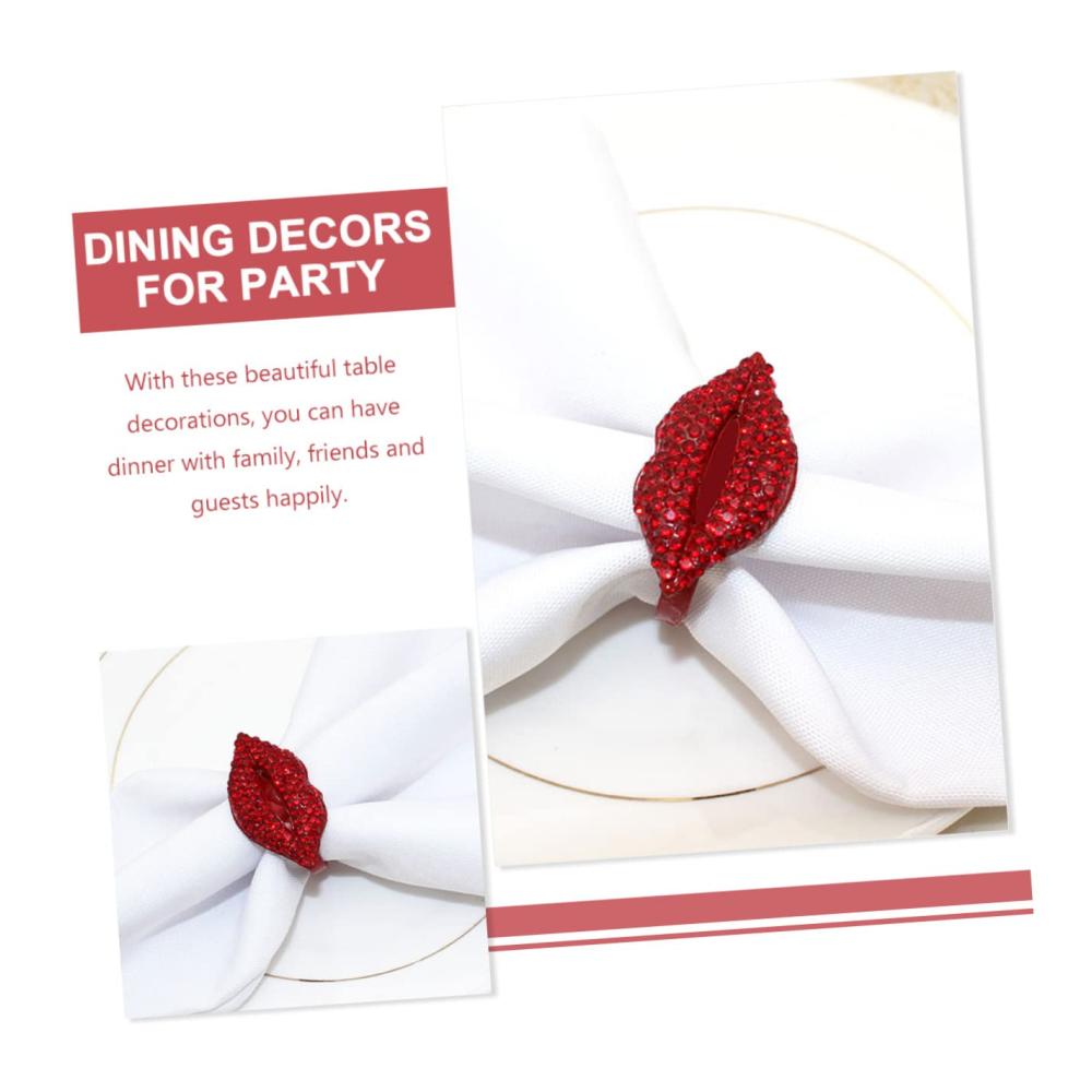 Elegante Serviettenringe aus Kristalllegierung - 2er Set für stilvolle Tischdekorationen zum Valentinstag und Hochzeiten - Praktische Essdekorationen für jeden Anlass