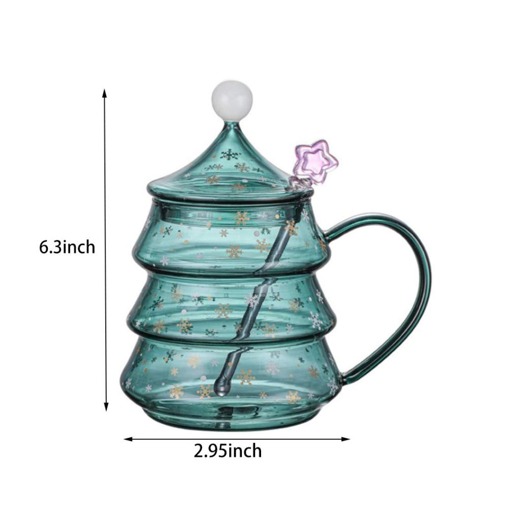 Genießen Sie Ihre Getränke stilvoll! Wassergläser 500 ml Weihnachtsbaumbecher für Büro Mark Kaffeetasse Single- und Double-Layer-Optionen für gemütliche Feiertage