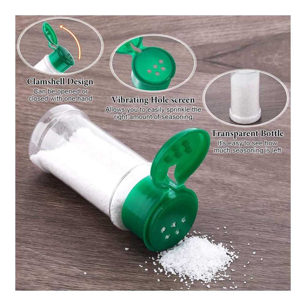 Entdecken Sie die Vielfalt! 50 Kunststoff-Gewürzgläser mit Streudeckeln für Ihre Küche. Praktische Gewürzbehälter Gewürzflaschen und Streuer 100 ml grün und funktional. Organisieren Sie Ihre Gewürze stilvoll