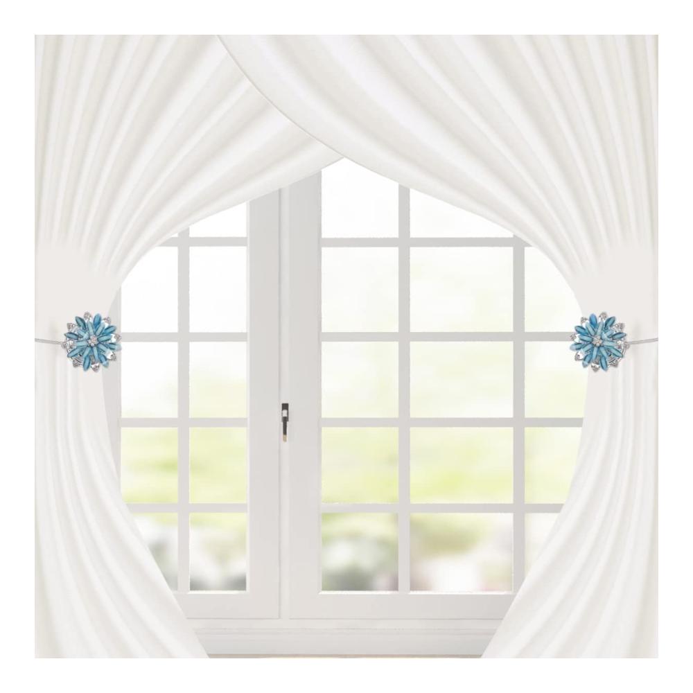 Exquisite Kristallblume Magnetische Vorhang-Raffhalter für glanzvolle Akzente - Perfekt für Hochzeit Balkon & Zuhause - Dekoratives Raffhalter Seil