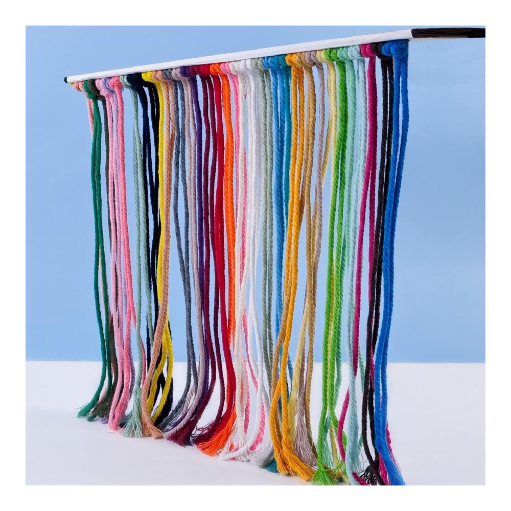 Entdecke kreative Möglichkeiten mit Schnüren & Fäden! Dunkelblaues Makramee-Garn 3mm x 200m – Geflochtenes Baumwollseil für Wandbehang Hängepflanzen & DIY Boho Deko – Hochwertiges Baumwollgarn