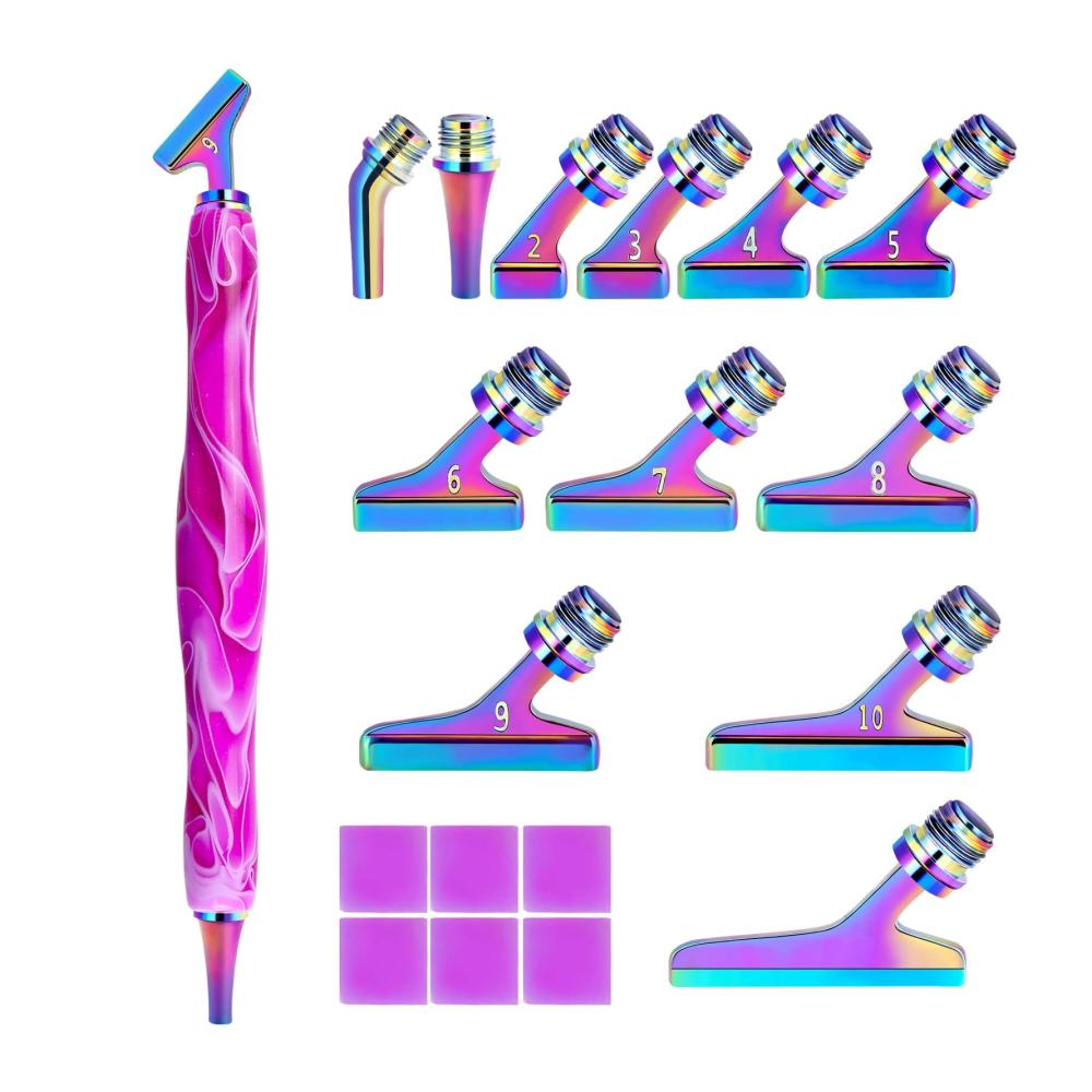 Entfesseln Sie Ihre Kreativität mit hochwertigem Werkzeug & Zubehör! papasgix 5D Diamond Painting Set Metall-Drill-Stifte für perfekte Diamantgemälde. Inklusive 45° abgewinkelten Ersatzköpfen für präzise Details. Ein Muss für Kunstliebhaber