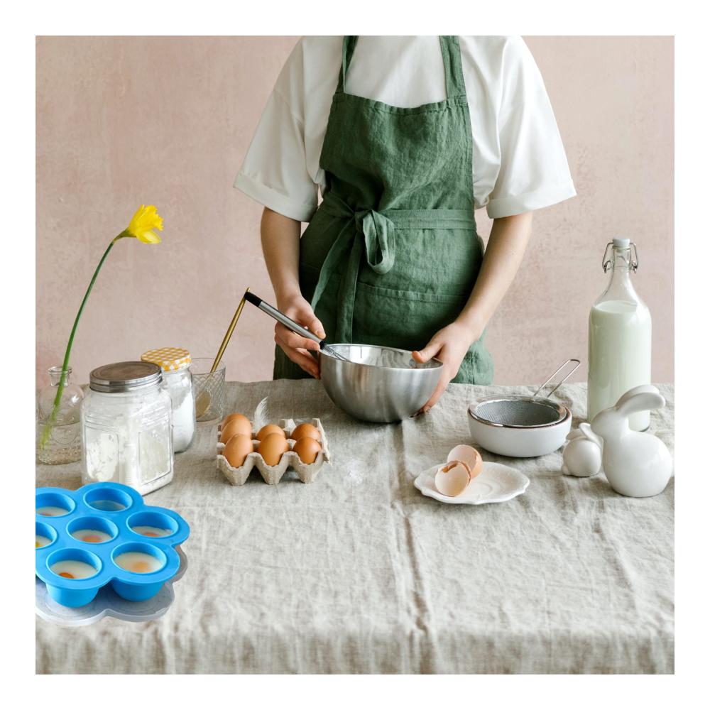 Backen Sie mit Leichtigkeit! Muffinbackformen Blech für köstliche Muffins Puddings und Gelees | Einfache Entformung | Ideal für Heißluftfritteusen | Groß & Sil