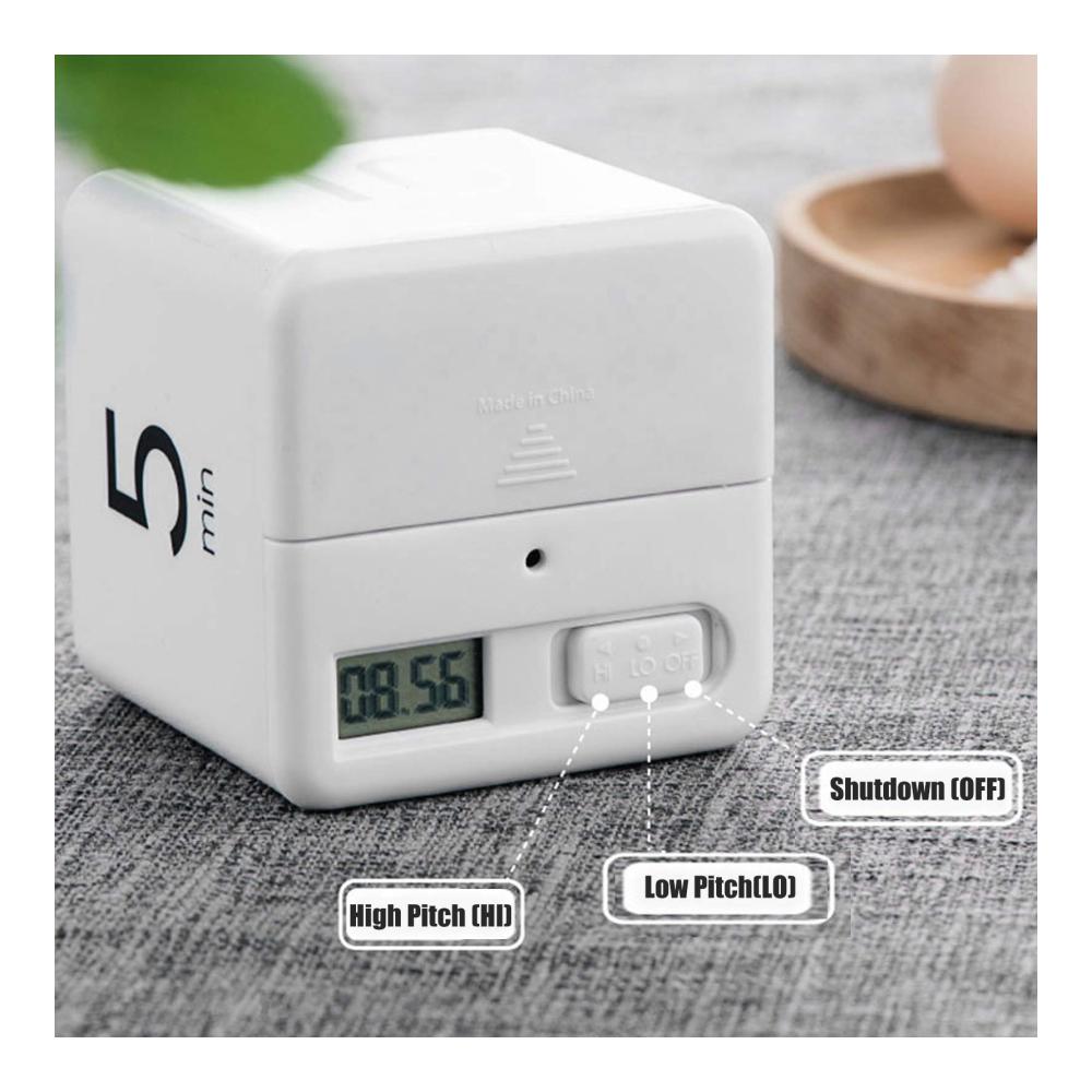 Eieruhren Cube Timer mit Schwerkraftsensor - Perfekt für Zeitmanagement beim Training und Spielen - Anzeige für 1 3 5 10 & 15 20 30 60 Minuten - Multifunktionale Digitalu