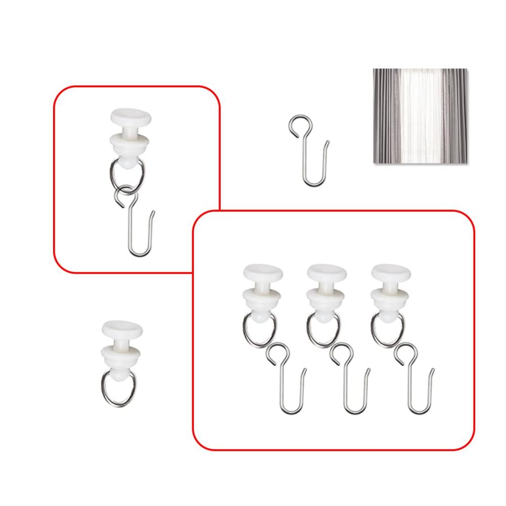 Erleichtern Sie Ihren Vorhangwechsel mit Csirnto Gleiter Curtain Hooks! 45 Stück Weiß Kunststoff Vorhang Haken mit Ring für mühelose Gardinenbewegung. Praktisches Set für Vorhangschienen -rollen und -röllchen. Genießen Sie reibungsloses Öffnen und Schließen Ihrer Vorhänge