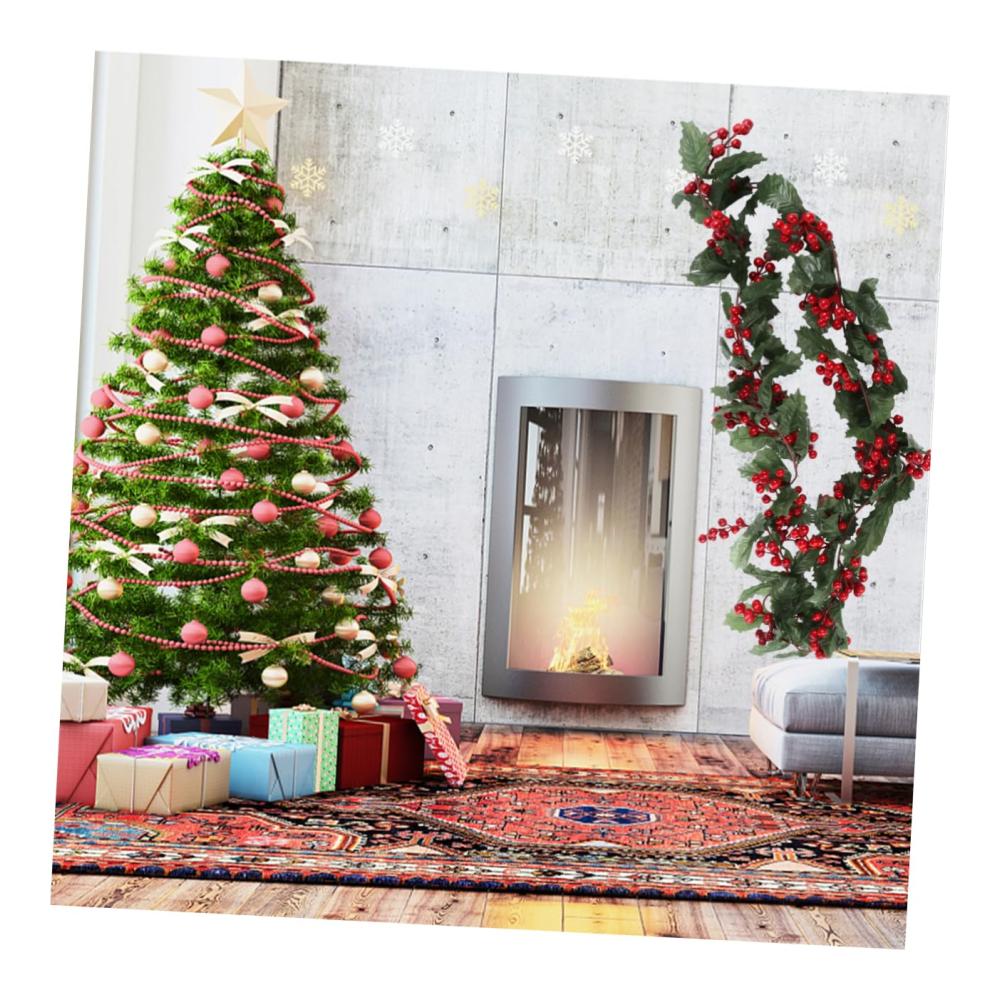 Frohe Festtage mit Stil Exquisite Rattan-Girlande für ein nordisches Weihnachtsdekor | Einzigartiger Christbaumschmuck aus PVC-Rattan | Festliche Sprühdekorationen für einen zauberhaften Kranz