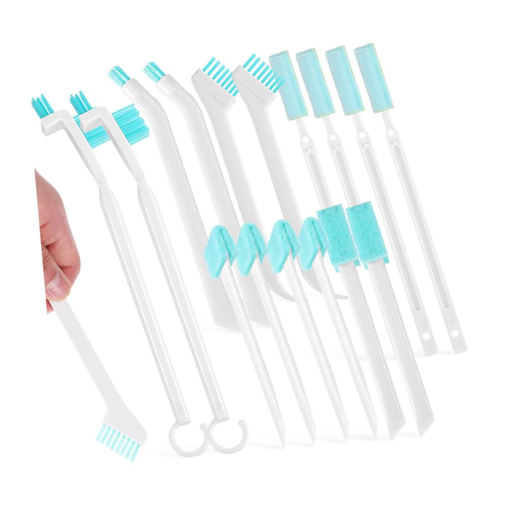 Pinselset für ultimative Sauberkeit | 16 Einweg-Reinigungswerkzeuge inkl. Detailpinsel Fugenreiniger Fensterputzer | Effektive Reinigung von Toilettensitzen Engstellen Babyartikeln & mehr
